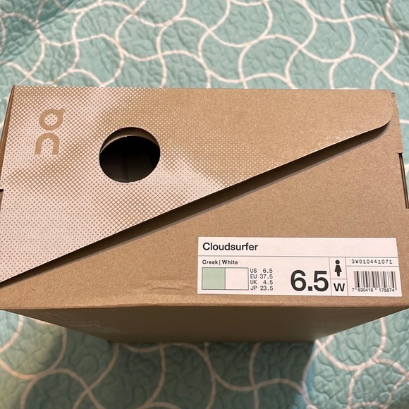 ON Running Cloudsurfer Women's 6.5 Creek White - Picture 9 of 9